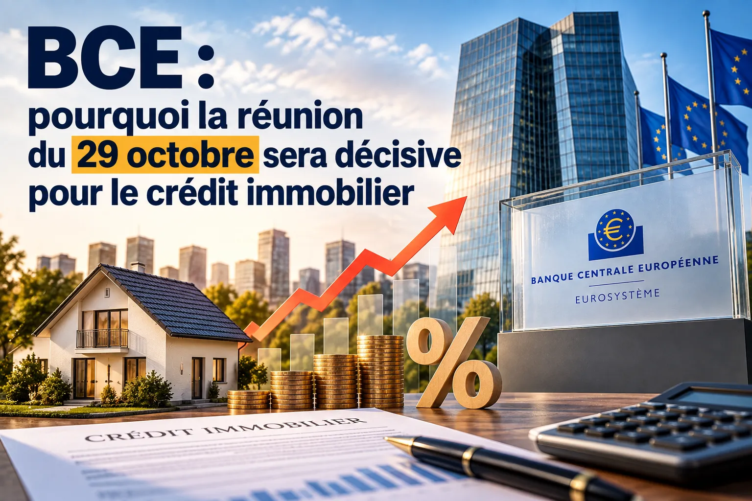 BCE : pourquoi la réunion du 29 octobre sera décisive pour le crédit immobilier